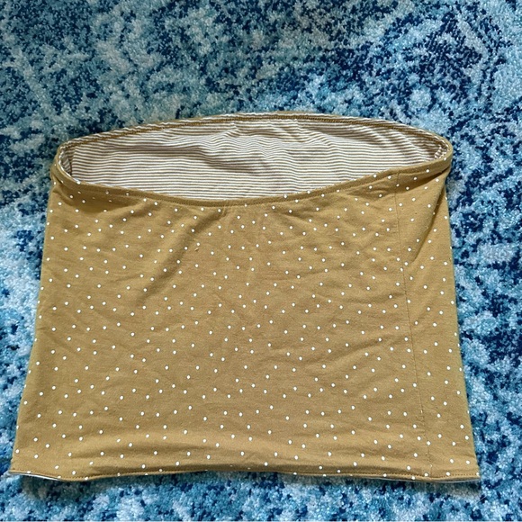 American Eagle | Reversible Mustard Yellow Cropped Tube Top - Picture 2 of 7